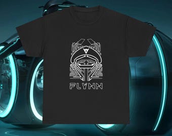 T-shirt classique à l'esthétique numérique inspirée de Tron Flynn