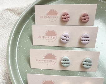 Easter Egg Studs | Spring Polymer Clay Earrings | Easter Styles