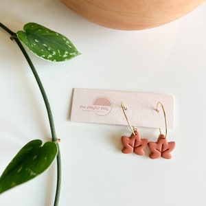 Fall Leaves Hoop Earrings