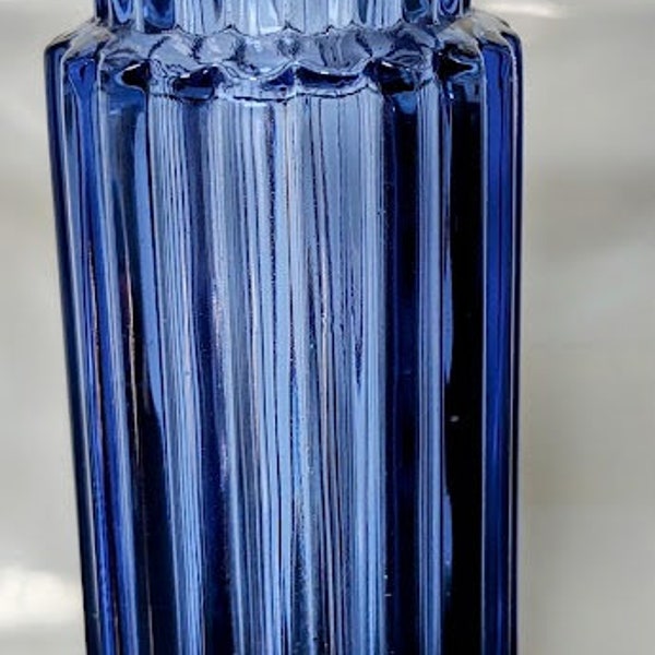 Vintage Blue Worth Skyscraper Lalique Perfume Bottle 2.25oz Rare and Collectible