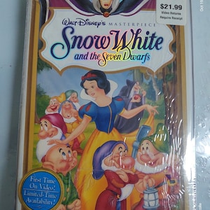 RARE SEALED Snow White and The Seven Dwarfs Walt Disney Masterpiece Collection VHS