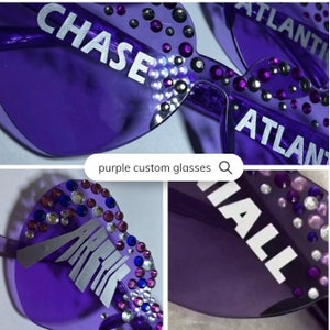 PURPLE CUSTOM GLASSES image 2