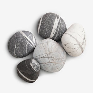 Set of 5 large Rocks Stone Pillows, Home Decoration, Pebble, Living, Throw Pillows, Kamushi, Footrest Foostool, Soft stone, Pouf stone