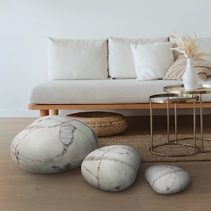 The soft Rock Stone Pillow. Toscana. Home Decoration, Pebble, Living, Throw Pillows, Kamushi, Footrest Foostool, Soft stone, Pouf stone.