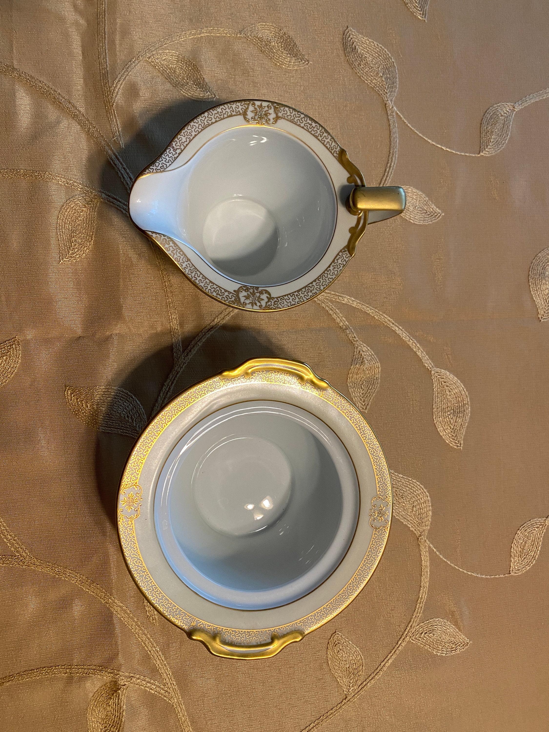 Noritake Creamer and Sugar Bowl 1930s Vintage China Etsy