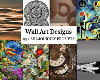 99+ Printable Wall Art Midjourney Prompts, AI Art, Midjourney AI Art, Works on every AI, Digital Art, Art Print