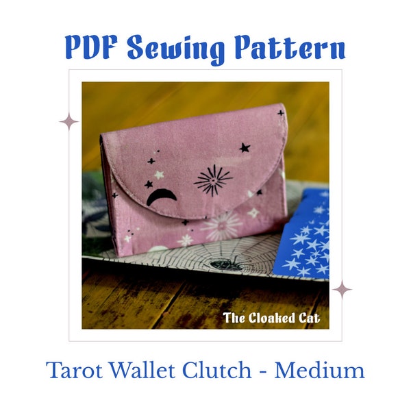 PDF MUSTER DOWNLOAD | Tarot Geldbörse Clutch | Größe Medium