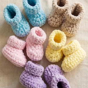 Crochet Pattern PDF | + Video Tutorial | Little Cloud Booties | Sizes Newborn–24 Months
