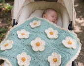 Cozy Petals Baby Blanket Crochet Pattern PDF | + Video Tutorial | Chunky Flower Granny Square