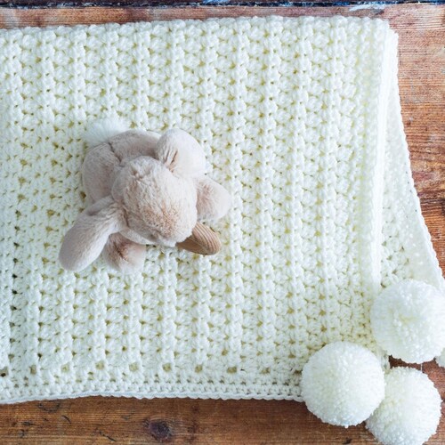Easy Chunky Crochet Baby Blanket Pattern by Maisie and Ruth Etsy