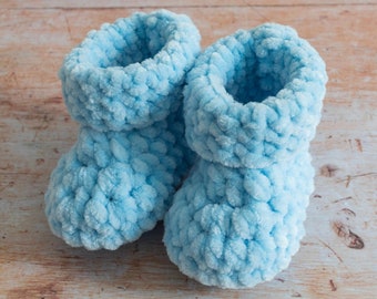 Crochet Baby Booties Pattern, Easy Crochet Baby Bootie Pattern by Maisie and Ruth | *Instant Download* | **PATTERN ONLY**