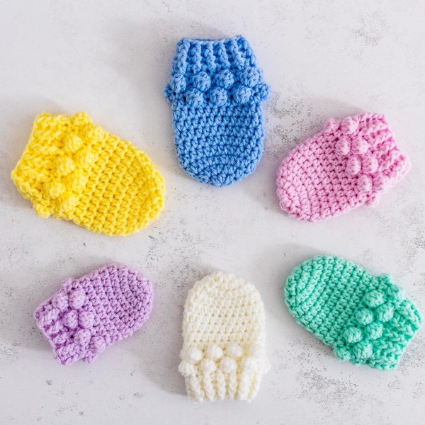 Crochet Baby Mittens Pattern, Fast and Easy Crochet Baby Mitts Pattern by Maisie and Ruth | *Instant Download* | **PATTERN ONLY**
