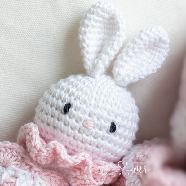 Crochet Baby Teething Toy Pattern, Crochet Bunny Amigurumi Teether Pattern by Maisie and Ruth | *Instant Download* | **PATTERN ONLY**