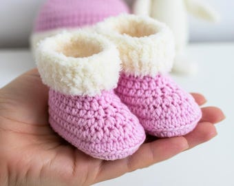 Crochet Baby Booties Pattern | PDF + Video | Warm & Cozy Newborn to Toddler Shoes | Easy Tutorial