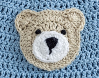 Crochet Teddy Bear Applique Pattern by Maisie and Ruth | *Instant Download* | **PATTERN ONLY**