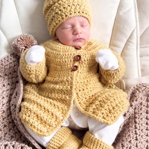 Ella Crochet Cardigan Pattern PDF | Video Tutorial | Baby & Child Sweater | Newborn to 8 Years