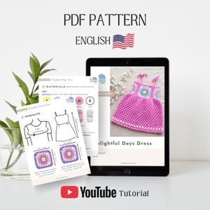 Handmade crochet dress for girls aged 0 to 10 – easy DIY pattern