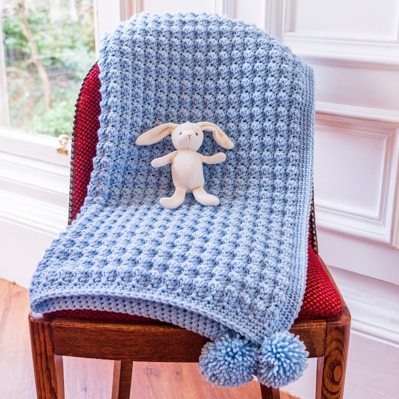 Easy Chunky Crochet Baby Blanket Pattern by Maisie and Ruth Etsy UK