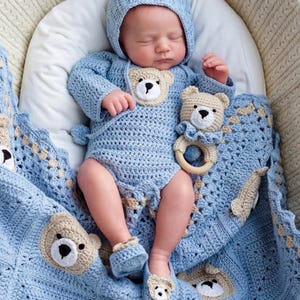Gehäkelte Babyrassel-Anleitung, Teddybär Amigurumi (PDF Muster + Video Anleitung) Bild 6