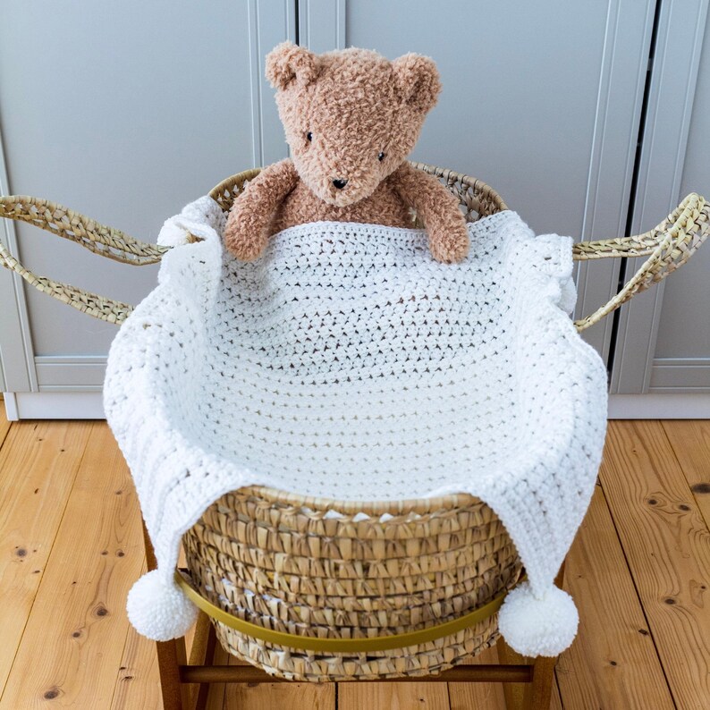 Crochet Baby Blanket Pattern Easy Crochet Baby Blanket Etsy UK