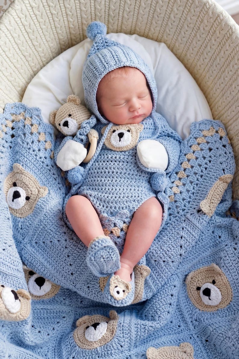 Gehäkelte Babyrassel-Anleitung, Teddybär Amigurumi (PDF Muster + Video Anleitung) Bild 7