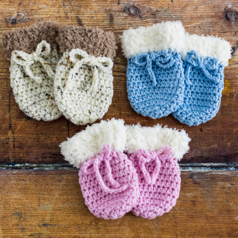 Crochet Baby Mittens Pattern by Maisie and Ruth Instant Download PATTERN ONLY image 1