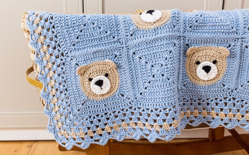 Crochet Teddy Bear Blanket Pattern, Crochet Bear Blanket Pattern by Maisie and Ruth Instant Download PATTERN ONLY image 4