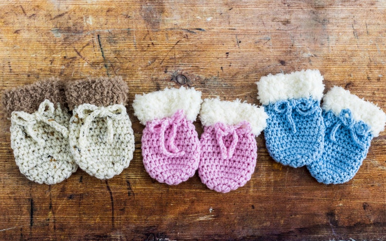 Crochet Baby Mittens Pattern by Maisie and Ruth Instant Download PATTERN ONLY image 4