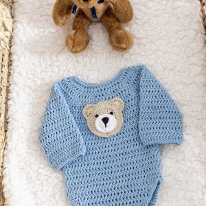 Crochet Teddy Bear Applique Pattern by Maisie and Ruth Instant Download PATTERN ONLY image 4