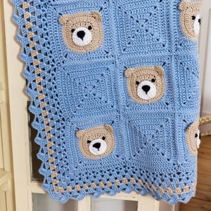 Crochet Teddy Bear Blanket Pattern, Crochet Bear Blanket Pattern by Maisie and Ruth Instant Download PATTERN ONLY image 6