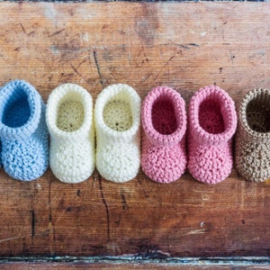 Crochet Baby Booties Pattern, Easy Crochet Baby Bootie Pattern by Maisie and Ruth Instant Download PATTERN ONLY image 6
