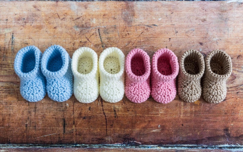 Crochet Baby Booties Pattern, Easy Crochet Baby Bootie Pattern by Maisie and Ruth Instant Download PATTERN ONLY image 6