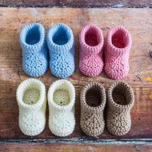 Crochet Baby Booties Pattern, Easy Crochet Baby Bootie Pattern by Maisie and Ruth Instant Download PATTERN ONLY image 3