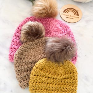 Easy crochet beanie pattern PDF with step-by-step video tutorial