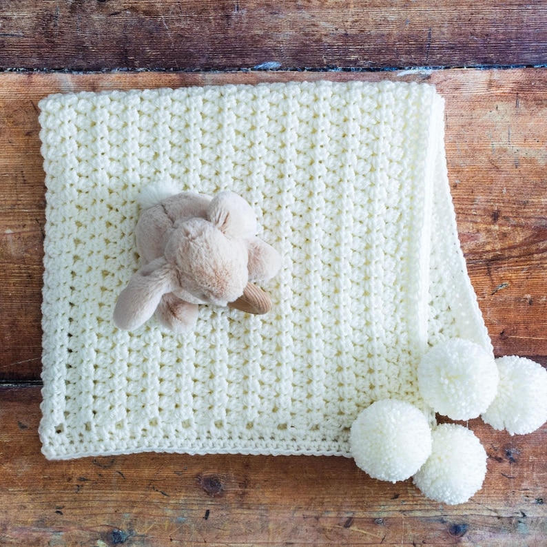 Crochet Baby Blanket Pattern Easy Crochet Baby Blanket Etsy UK