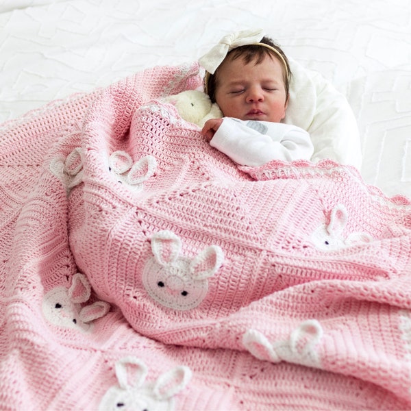 Crochet Bunny Blanket Pattern | Crochet Patterns by Maisie and Ruth | *Instant Download* | **PATTERN ONLY**