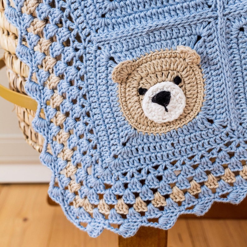 Crochet Teddy Bear Blanket Pattern, Crochet Bear Blanket Pattern by Maisie and Ruth Instant Download PATTERN ONLY image 7