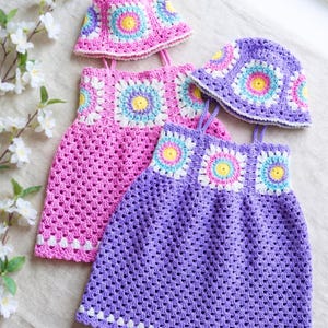 Toddler crochet sundress with scalloped hem