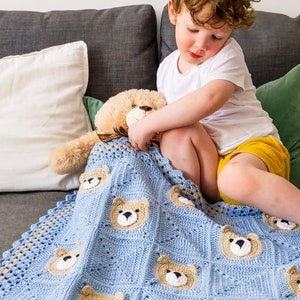 Crochet Teddy Bear Blanket Pattern, Crochet Bear Blanket Pattern by Maisie and Ruth Instant Download PATTERN ONLY image 3