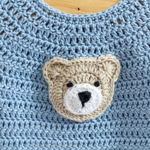 Crochet Teddy Bear Applique Pattern by Maisie and Ruth Instant Download PATTERN ONLY image 3