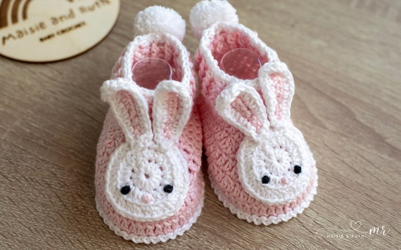Bunny baby booties discount