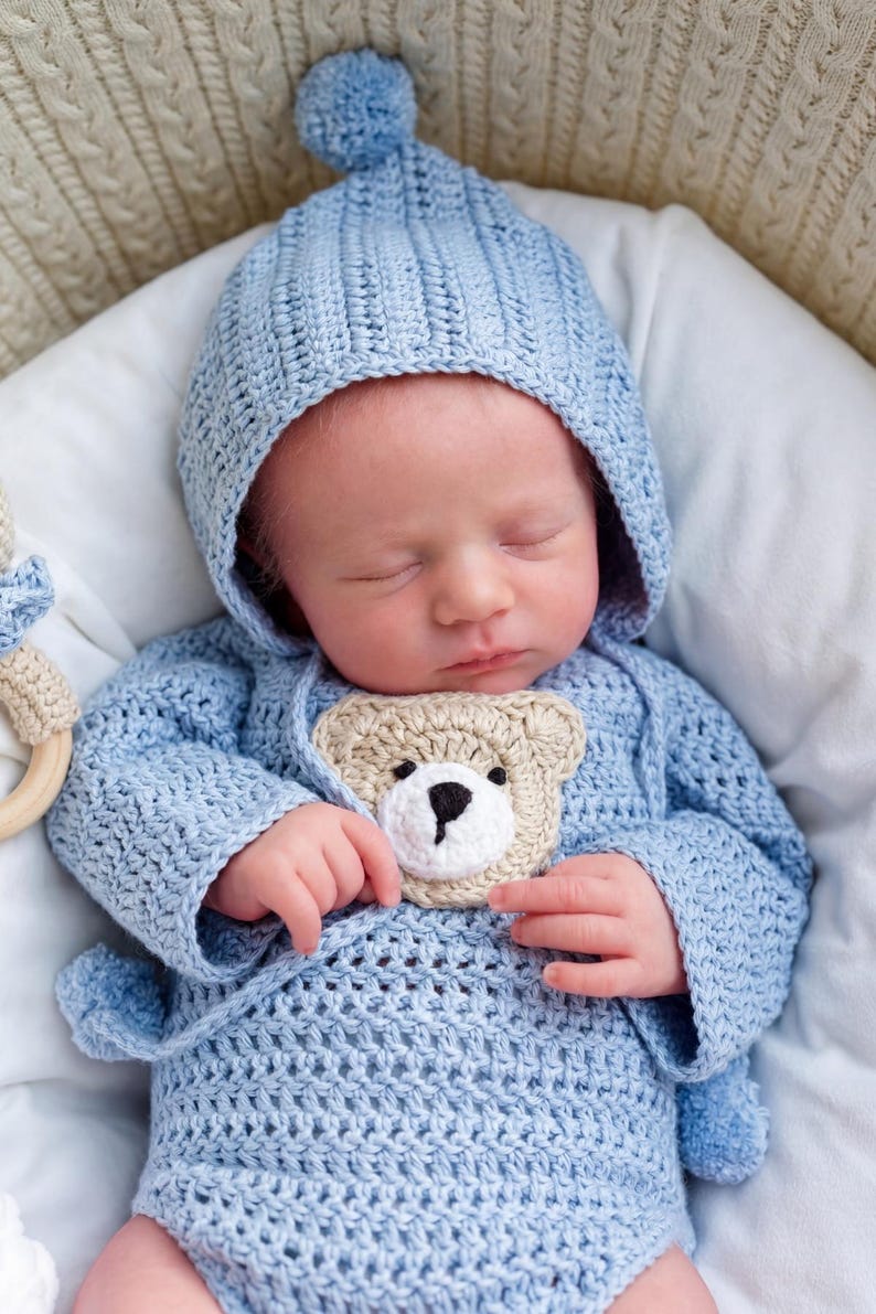 Crochet Baby Bonnet Pattern, Pixie Hat with Video Tutorial (PDF Instant Download) image 3