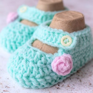 CROCHET PATTERN + VIDEO | Crochet Baby Booties Pattern | Easy Crochet Baby Shoes | Crochet Mary Jane Shoes Pattern | *Instant Download*