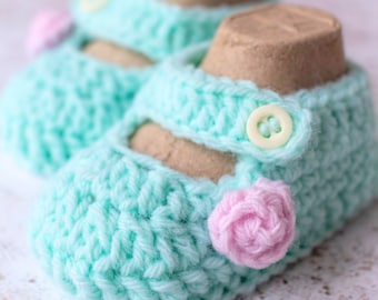 Crochet Baby Booties Pattern | PDF + Video Tutorial | Easy Mary Jane Shoes (Instant Download)