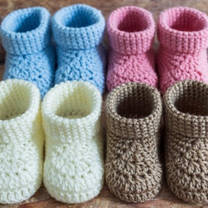 Crochet Baby Booties Pattern, Easy Crochet Baby Bootie Pattern by Maisie and Ruth Instant Download PATTERN ONLY image 7