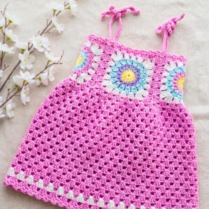 Boho-style crochet dress for girls