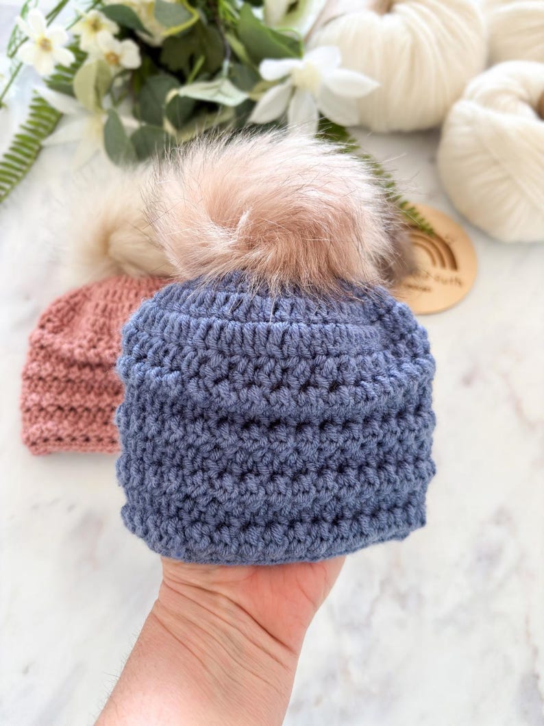 Modern crochet hat pattern suitable for babies children and adults