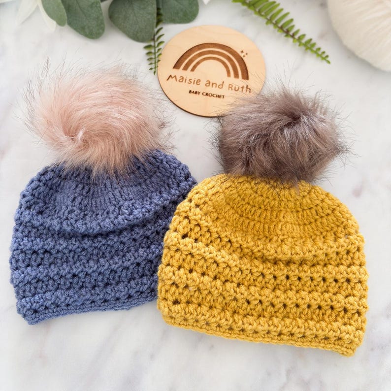Beginner-friendly crochet hat pattern with eight included sizes