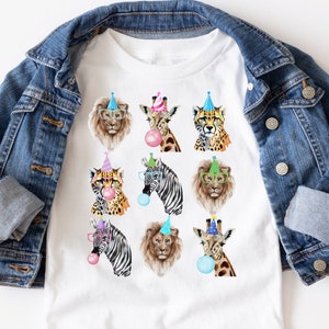 Party Animal Shirt Party Animal Birthday Shirt Jungle Birthday Shirt Zoo Birthday T-Shirt Animal Theme Party Safari Petting Zoo Birthday