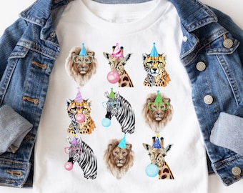 Party Animal Shirt Party Animal Birthday Shirt Jungle Birthday Shirt Zoo Birthday T-Shirt Animal Theme Party Safari Petting Zoo Birthday
